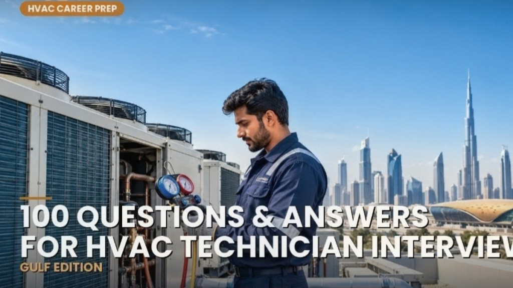 HVAC technician interview questions and answers featured graphic — Gulf edition, Learn HVAC Pro